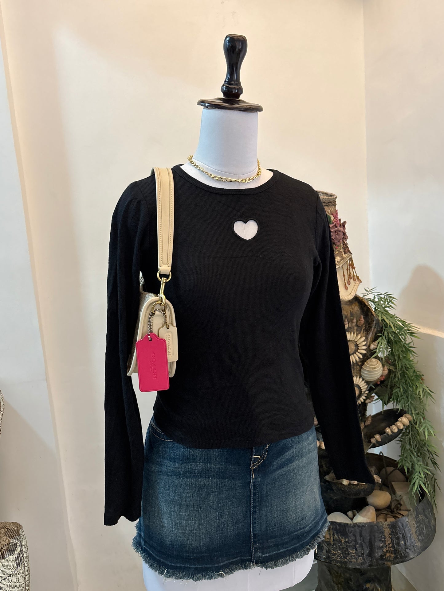 Heart Cutout Detail Top