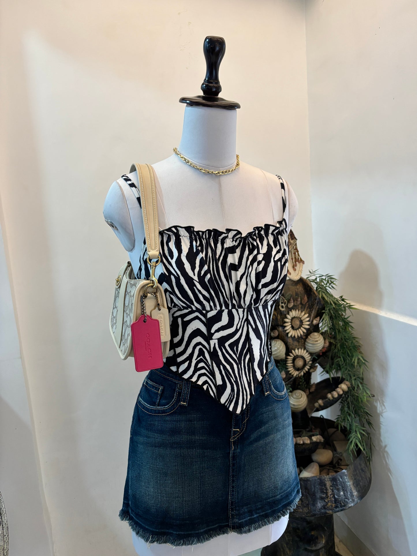 Animal Print Asymmetrical Hem Top