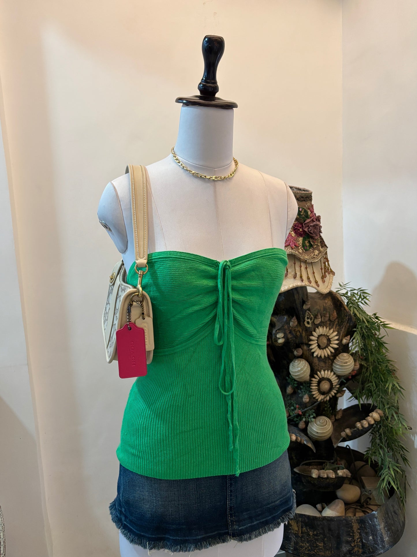 Green Pinteresty Tube Top