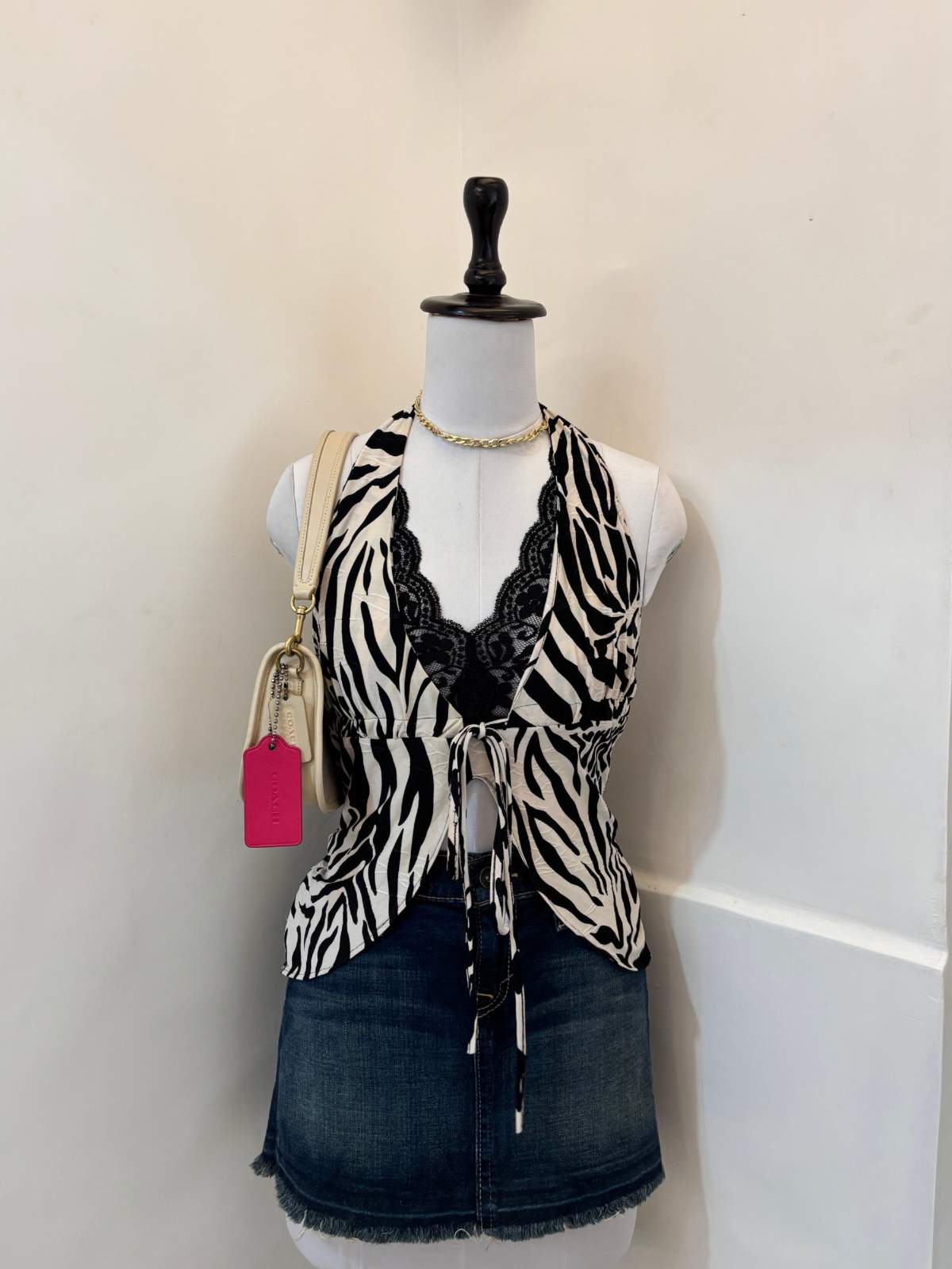 B&W Animal Print Top