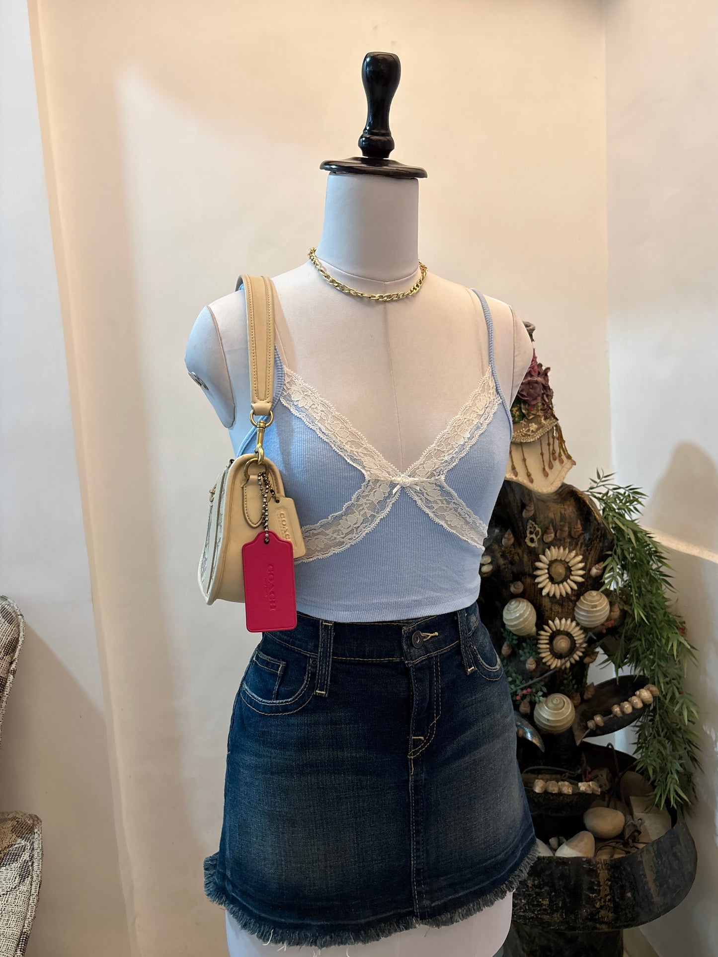 Pretty Blue Lacy Top (Seethrough Lace)
