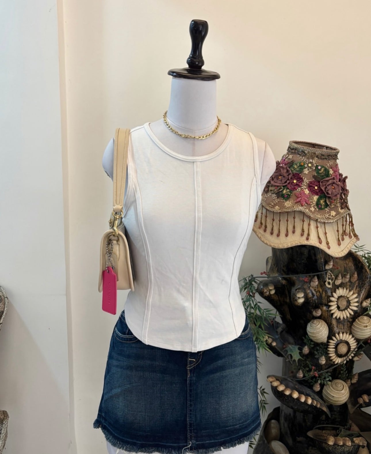 White Fitted Top