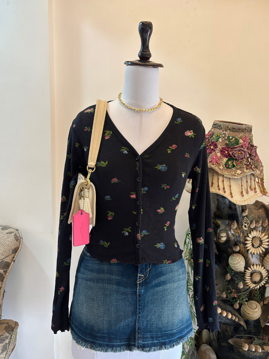 Black Floral Top
