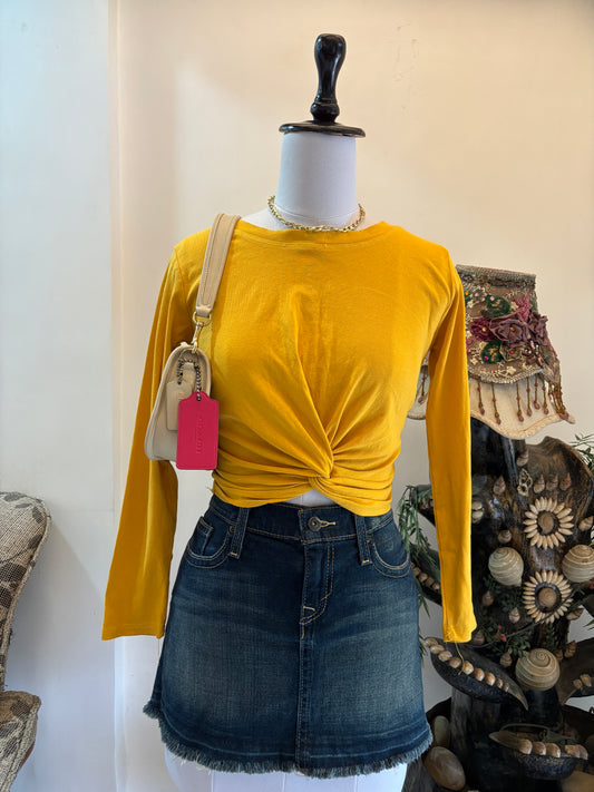 Yellow Knot Top