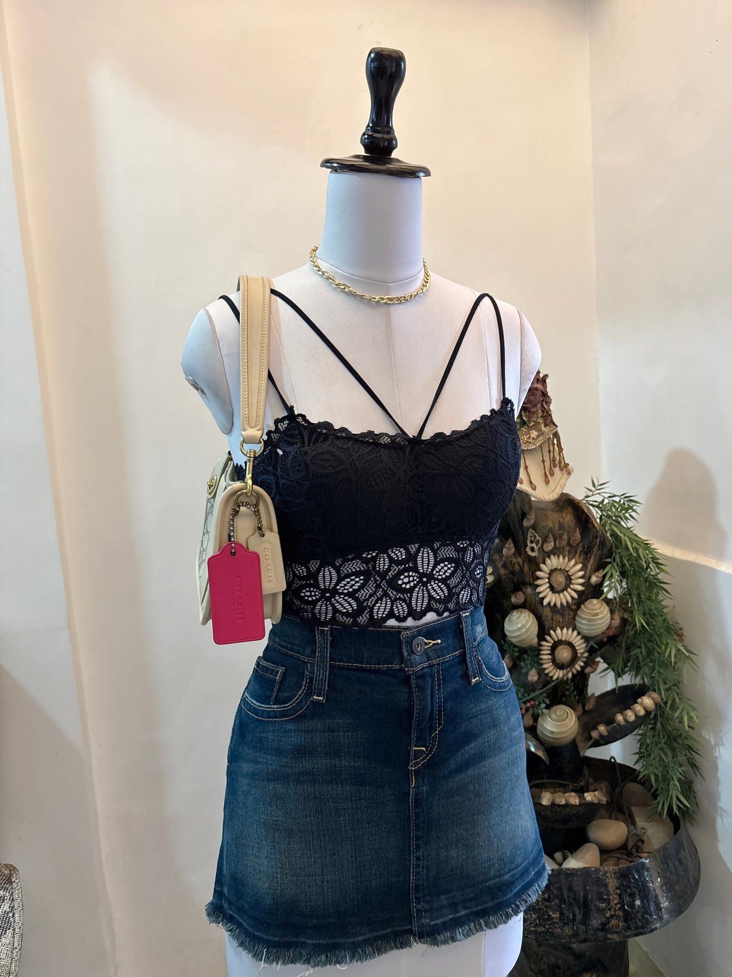 Padded Black Bralette Top