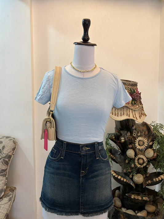 Baby Blue Tie Back Crop Top