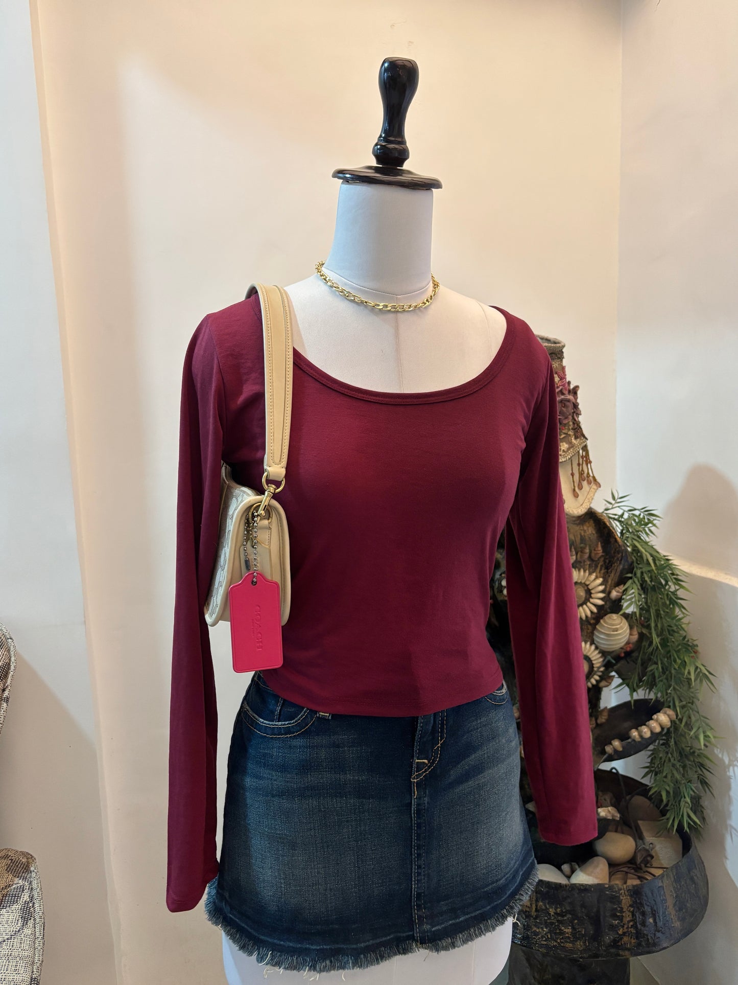 Solid Maroon Top