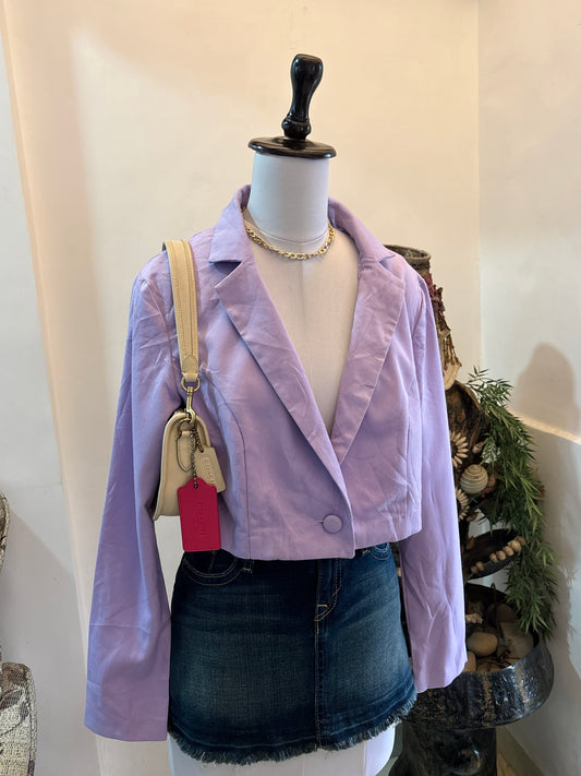 Lilac Cropped Blazer