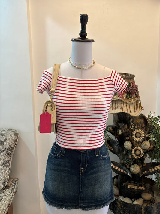 Striped Off Shoulder Top