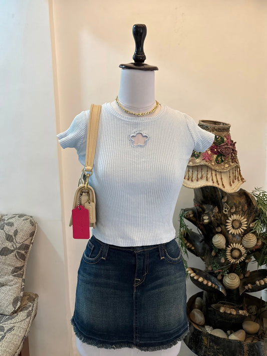 Blue Star Cutout Top