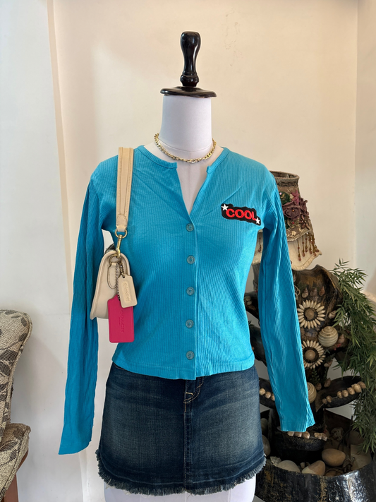 Blue Buttons Top