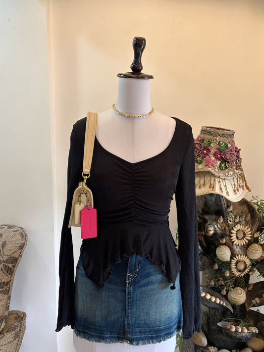 Black Pinteresty Top with Bell Sleeves (GORGEOUS)