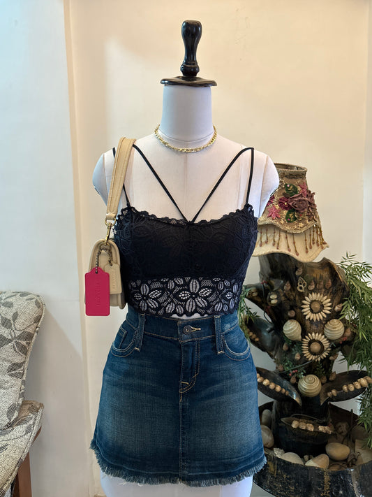 Padded Black Bralette Top