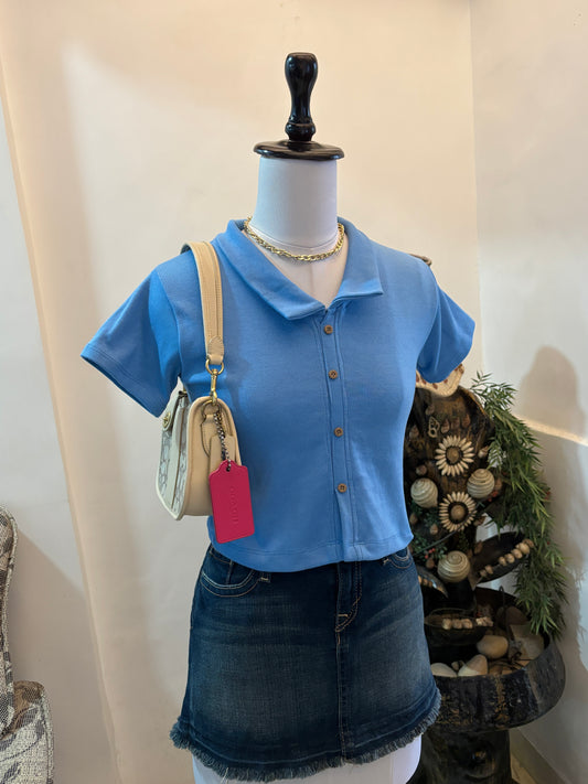 Blue Buttons Top