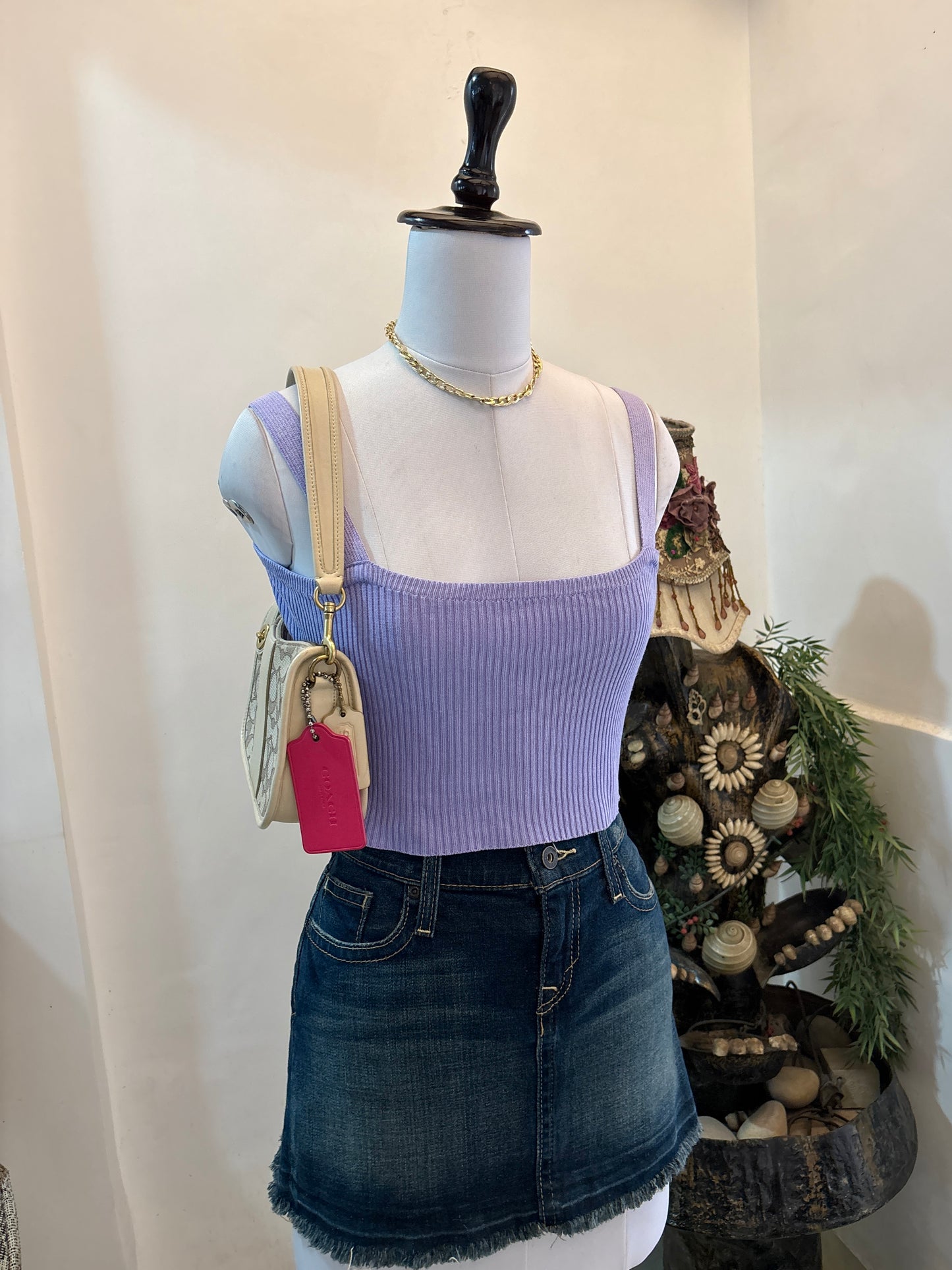 Lilac Cutout Back Top