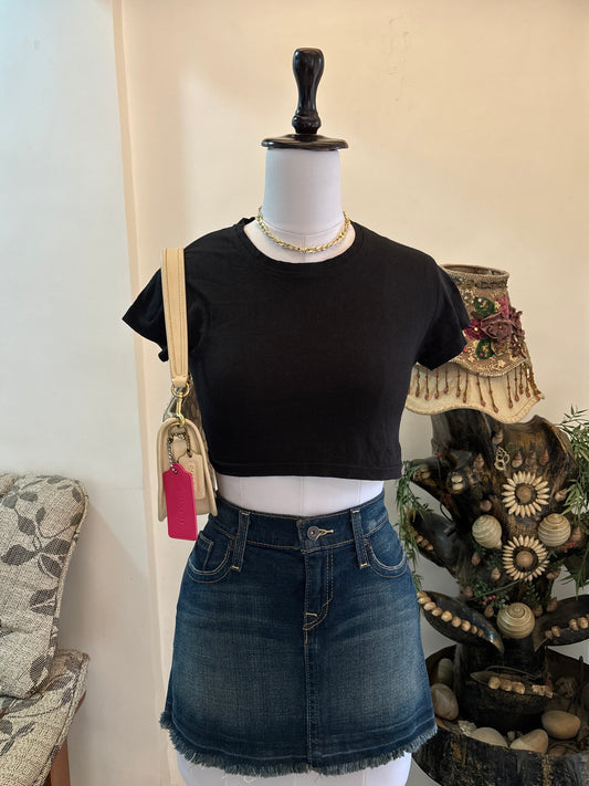 Solid Black Crop Top