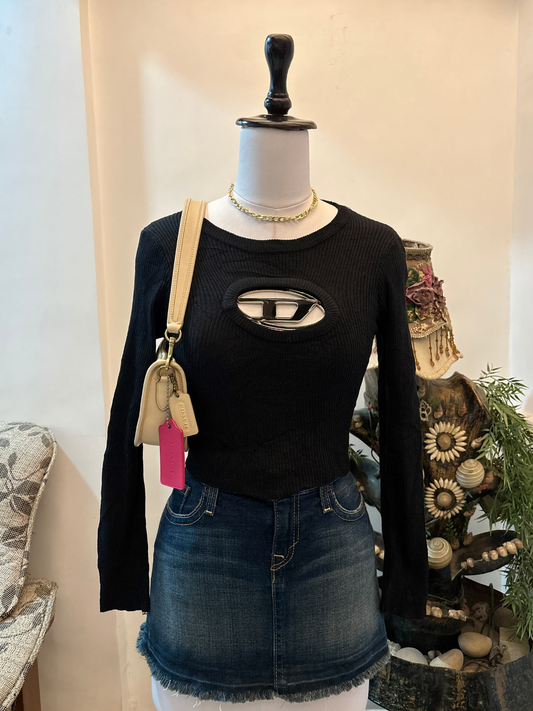 Diesel Logo Cutout Full Sleeves Top