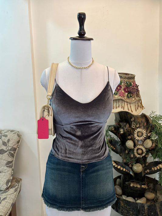 Silver Padded Bustier Style Top