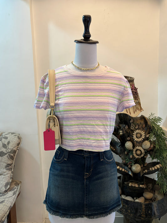 Striped Crop Tee