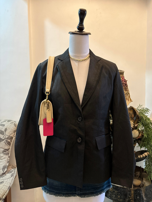 Striped Black Blazer