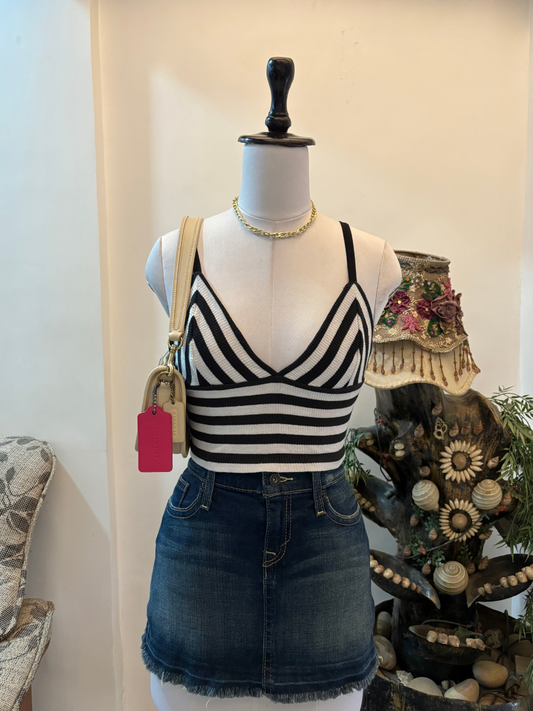 B&W Bustier Style Top