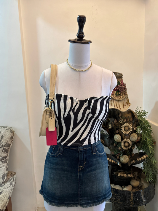 B&W Bustier Style Top