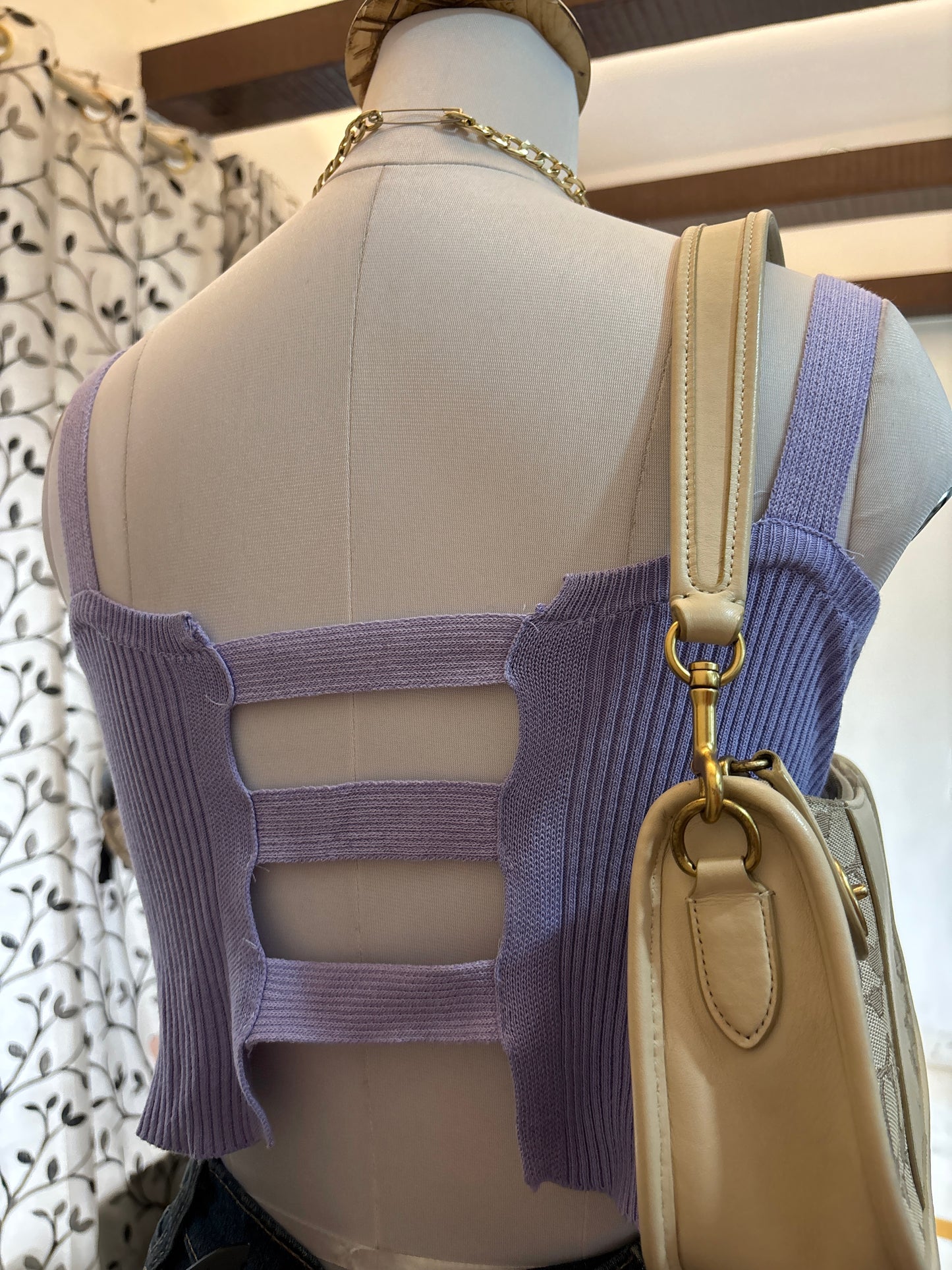 Lilac Cutout Back Top