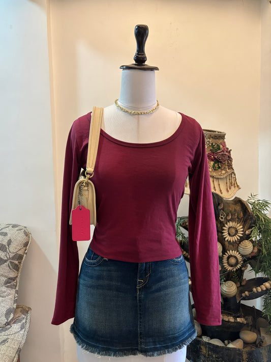 Solid Maroon Top