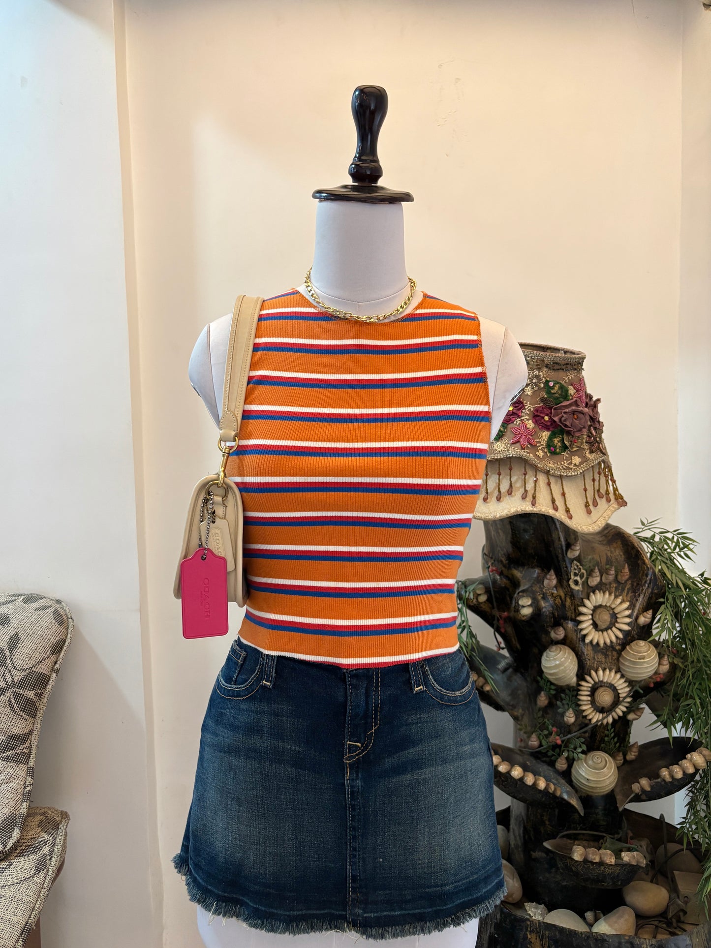 Multicolour Striped Tank Top