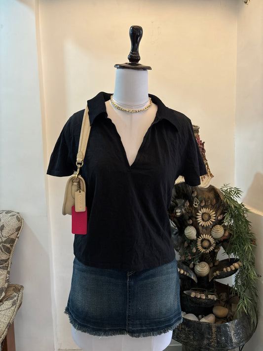 Black Collared Top