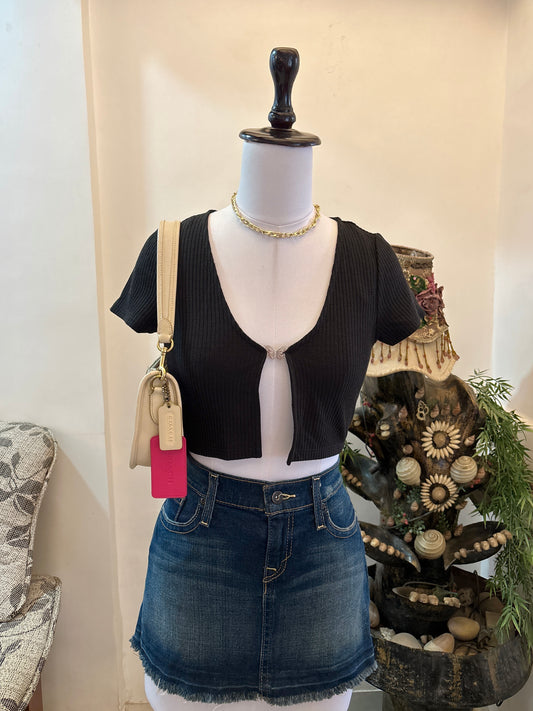 Black Butterfly Detail Top