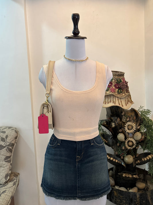 Peach Square Neck Tank Top