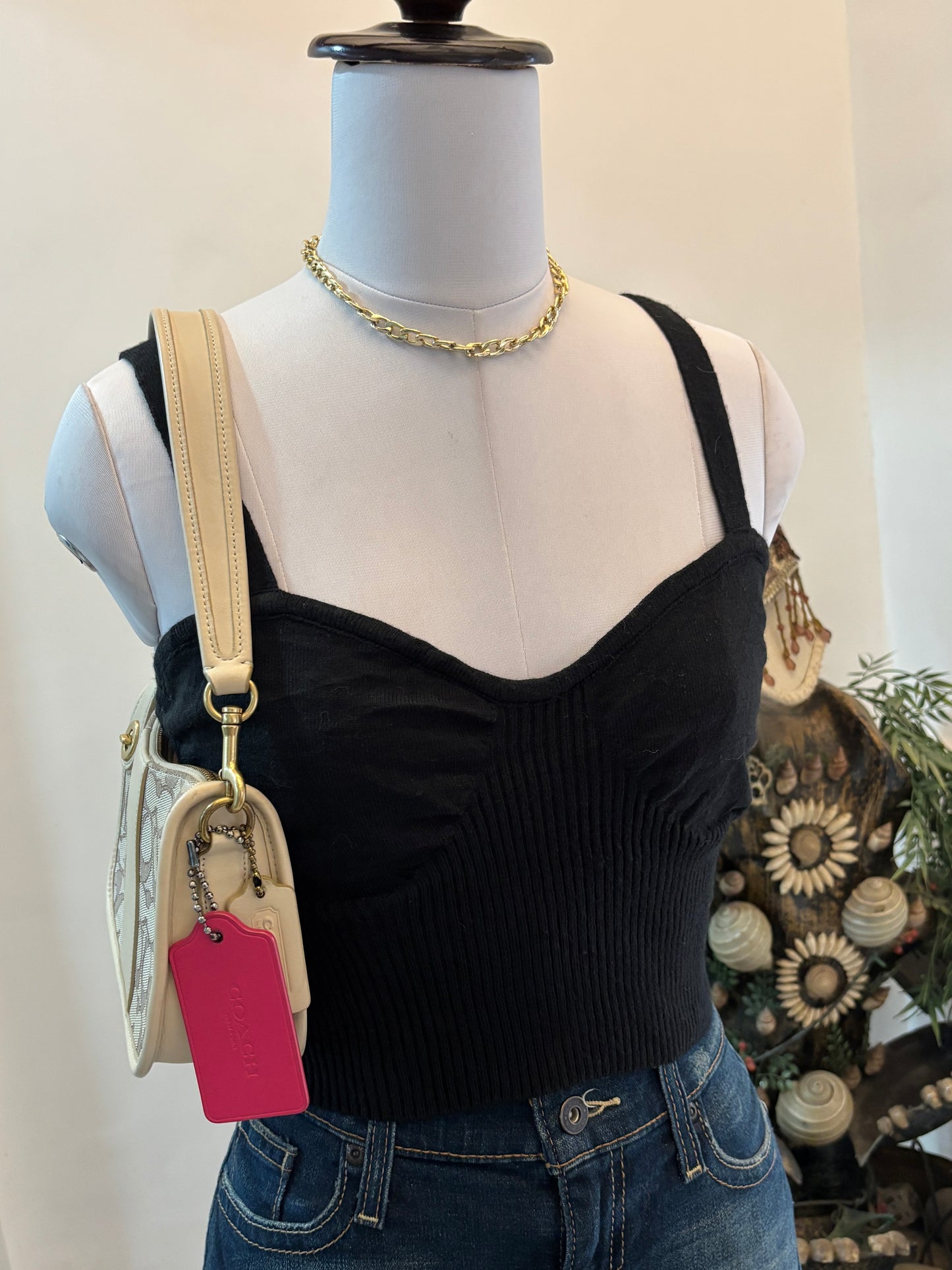 Black Bustier Style Top