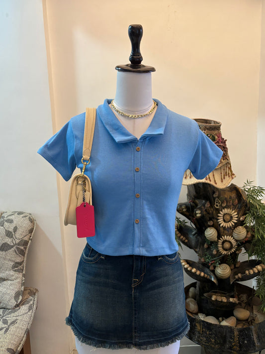 Blue Buttons Top