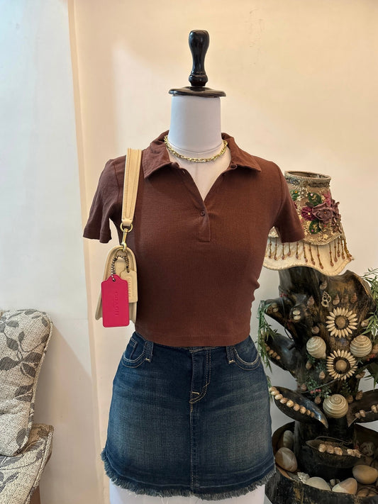 Brown Polo Top