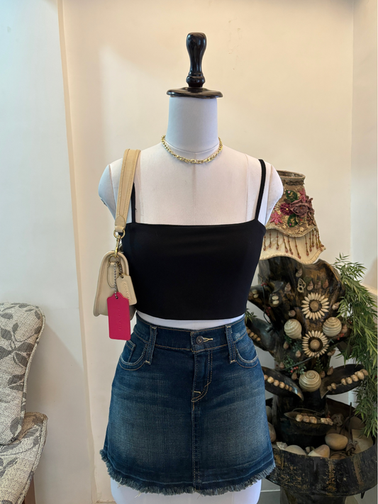 Black Tie Back Crop Top