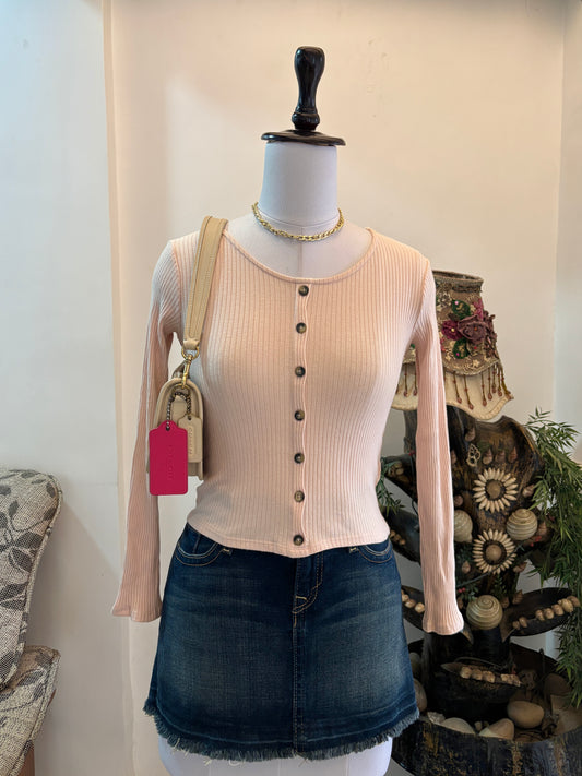 Peach Buttons Top