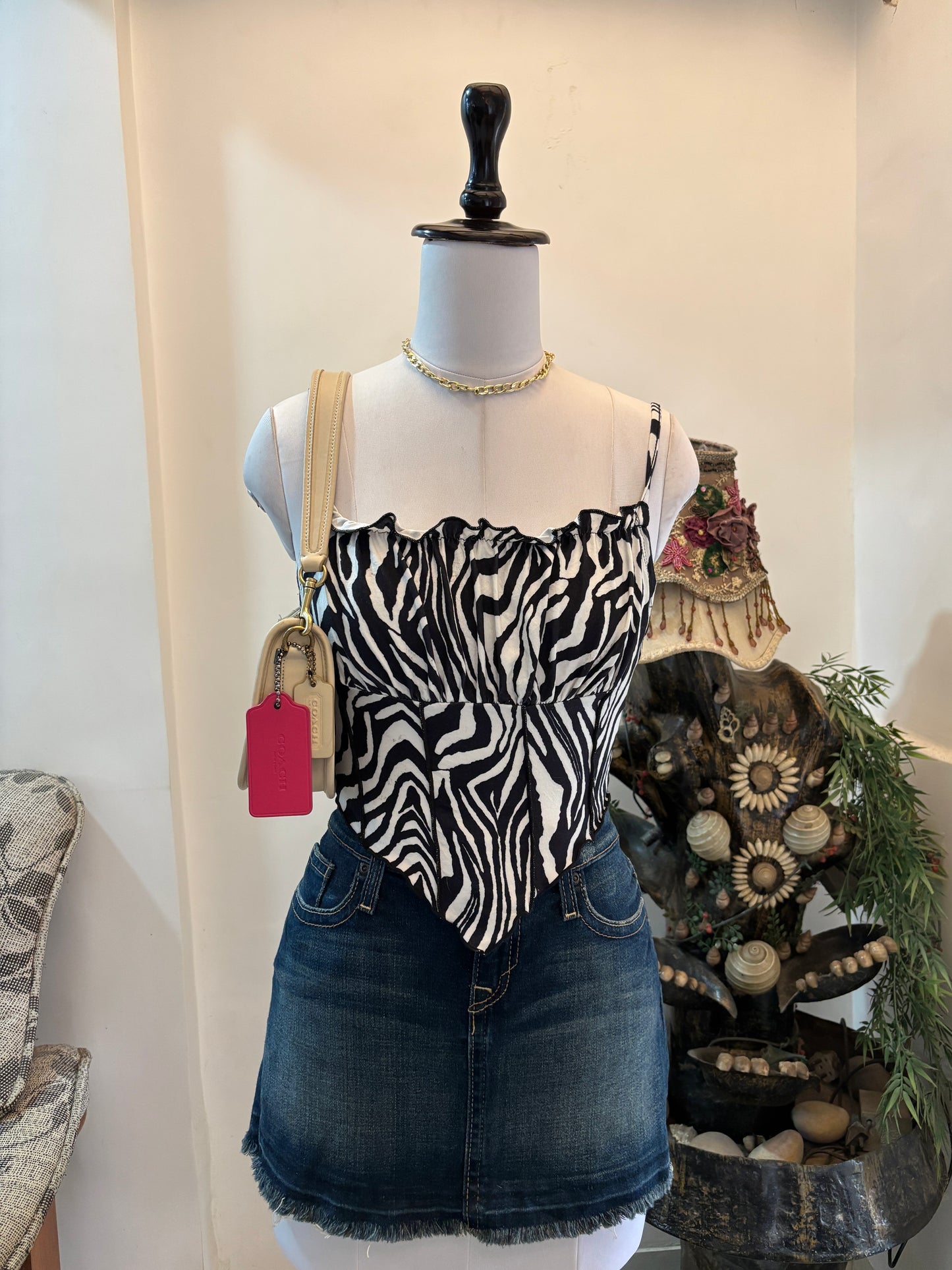 Animal Print Asymmetrical Hem Top