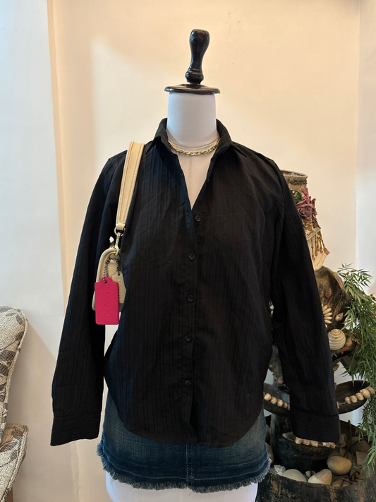 Black Textured Shirt