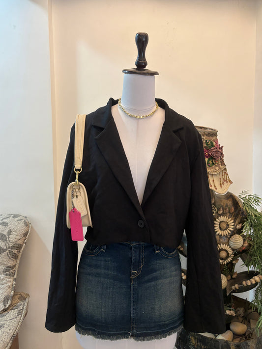 Black Cropped Blazer