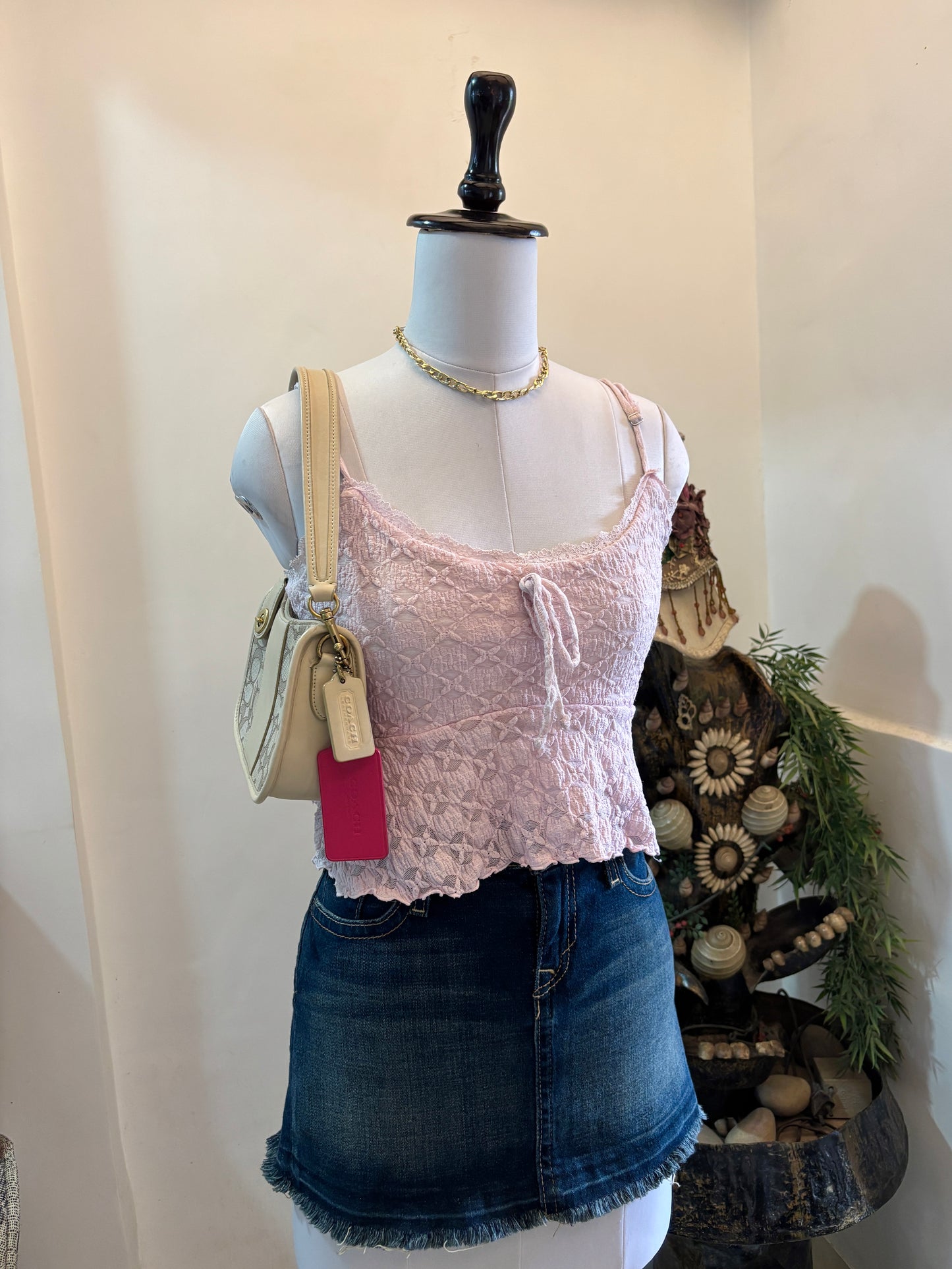 Pink Peplum Style Top