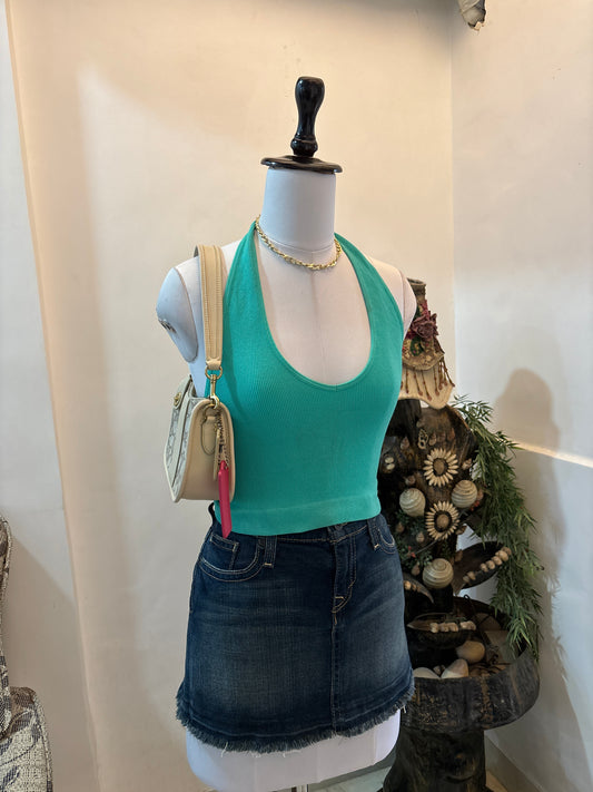 Green Halterneck Top