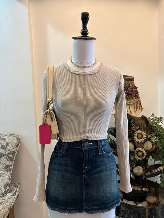 Nude Reverse Stitched Top