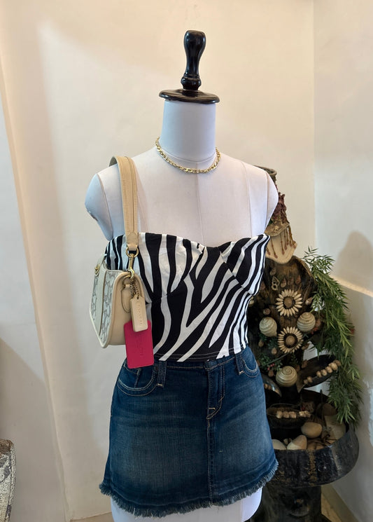 B&W Bustier Style Top