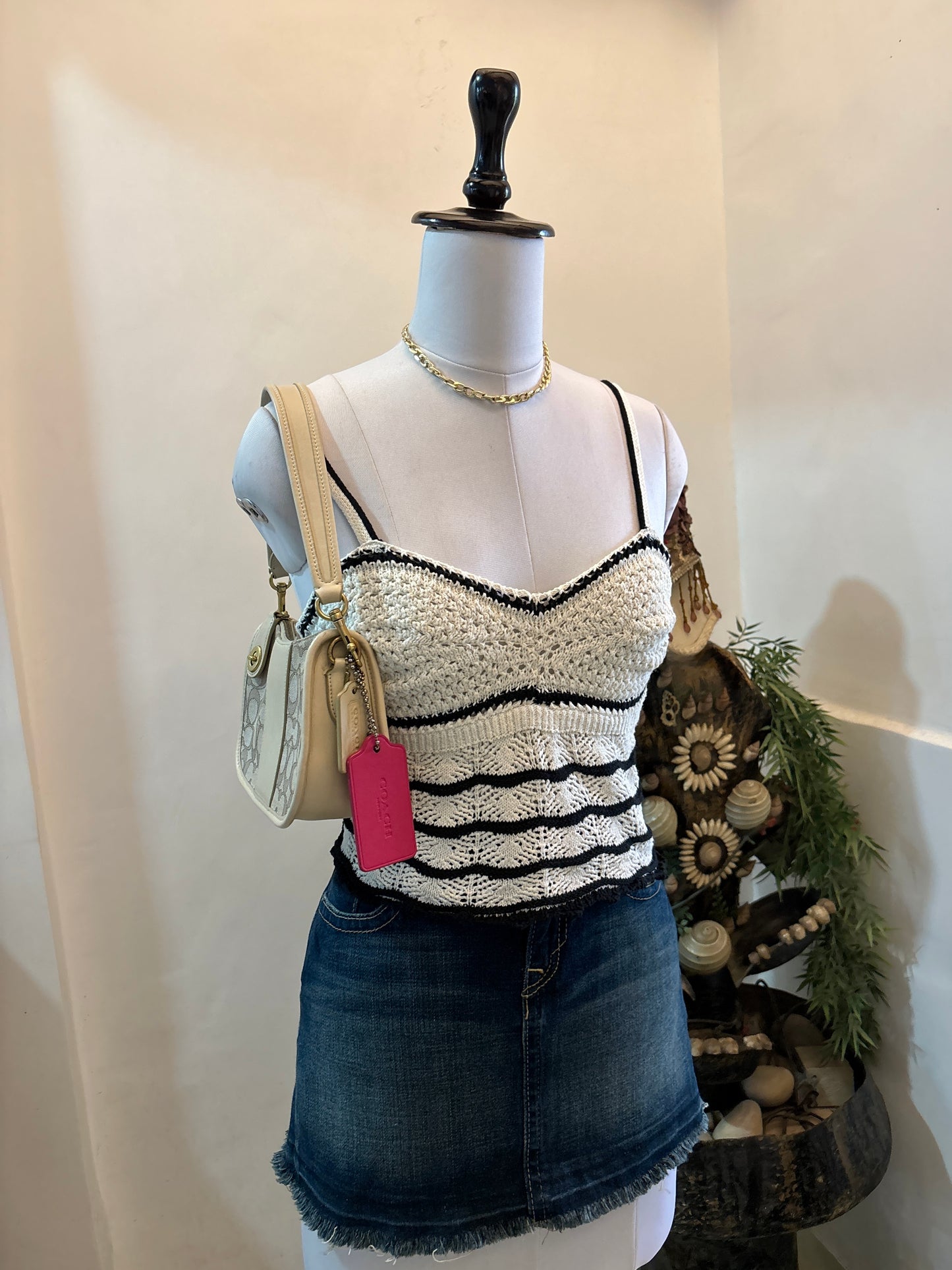 B&W Crochet Top