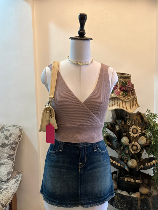 Nude Wrap Style Top