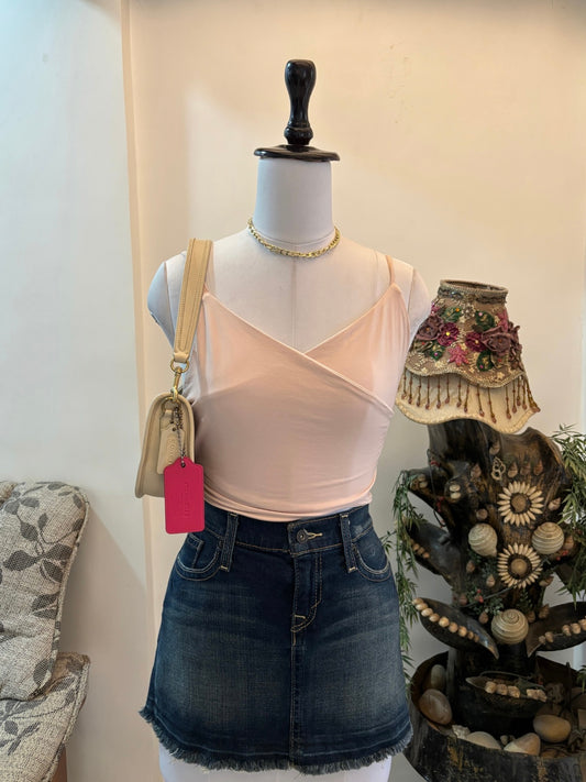 Baby Pink Wrap Style Top