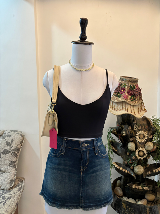Black Skims Like V Neck Top