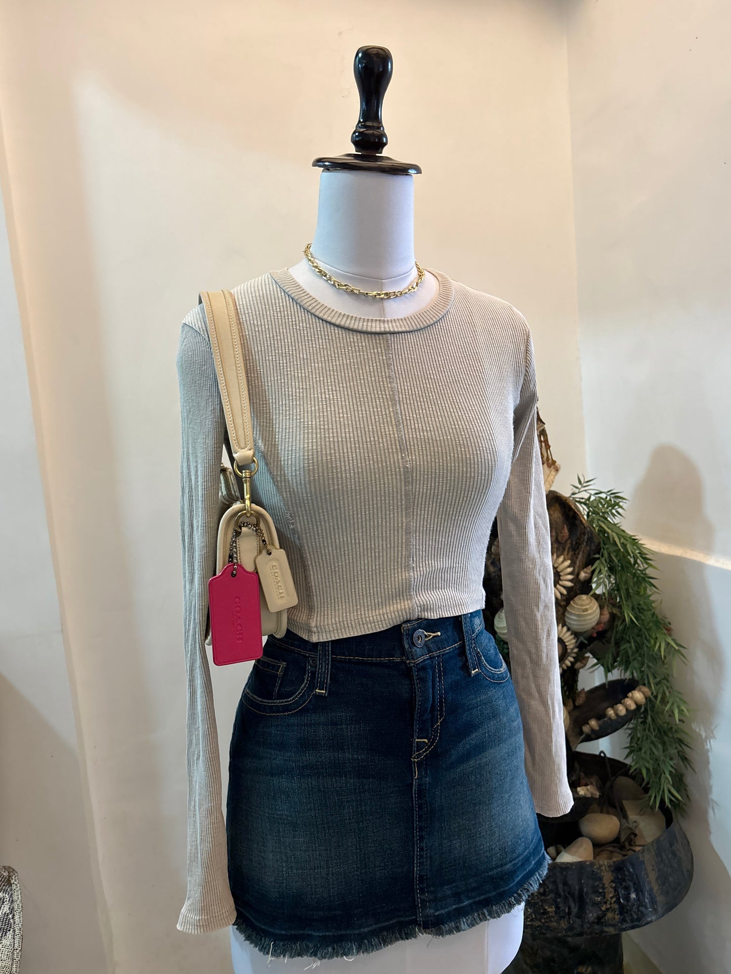Nude Reverse Stitched Top