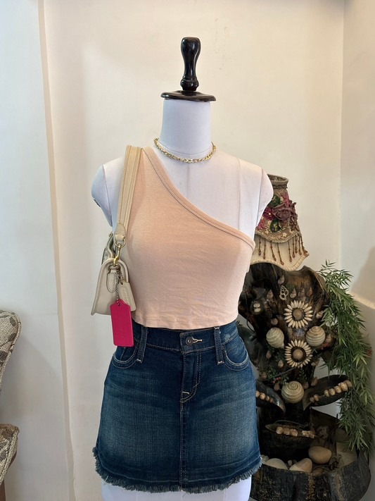 Nude One Shoulder Top